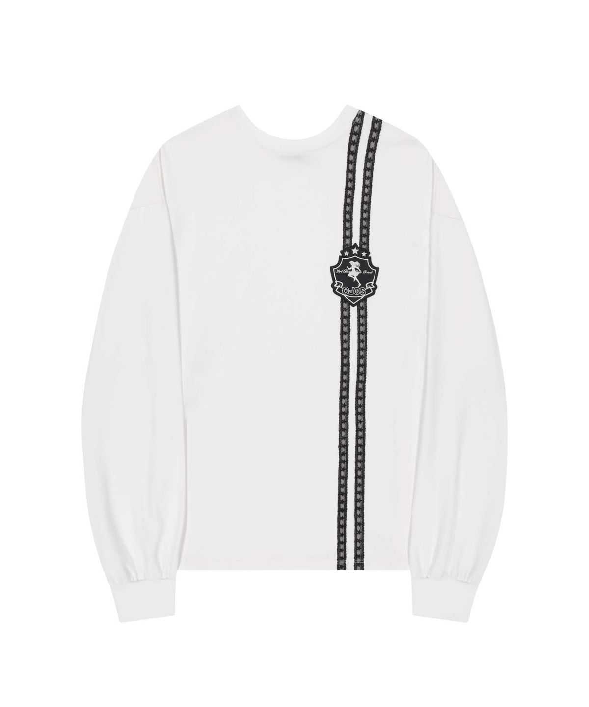 오호스(OJOS) Lace Track Patch Long Sleeve / Off White