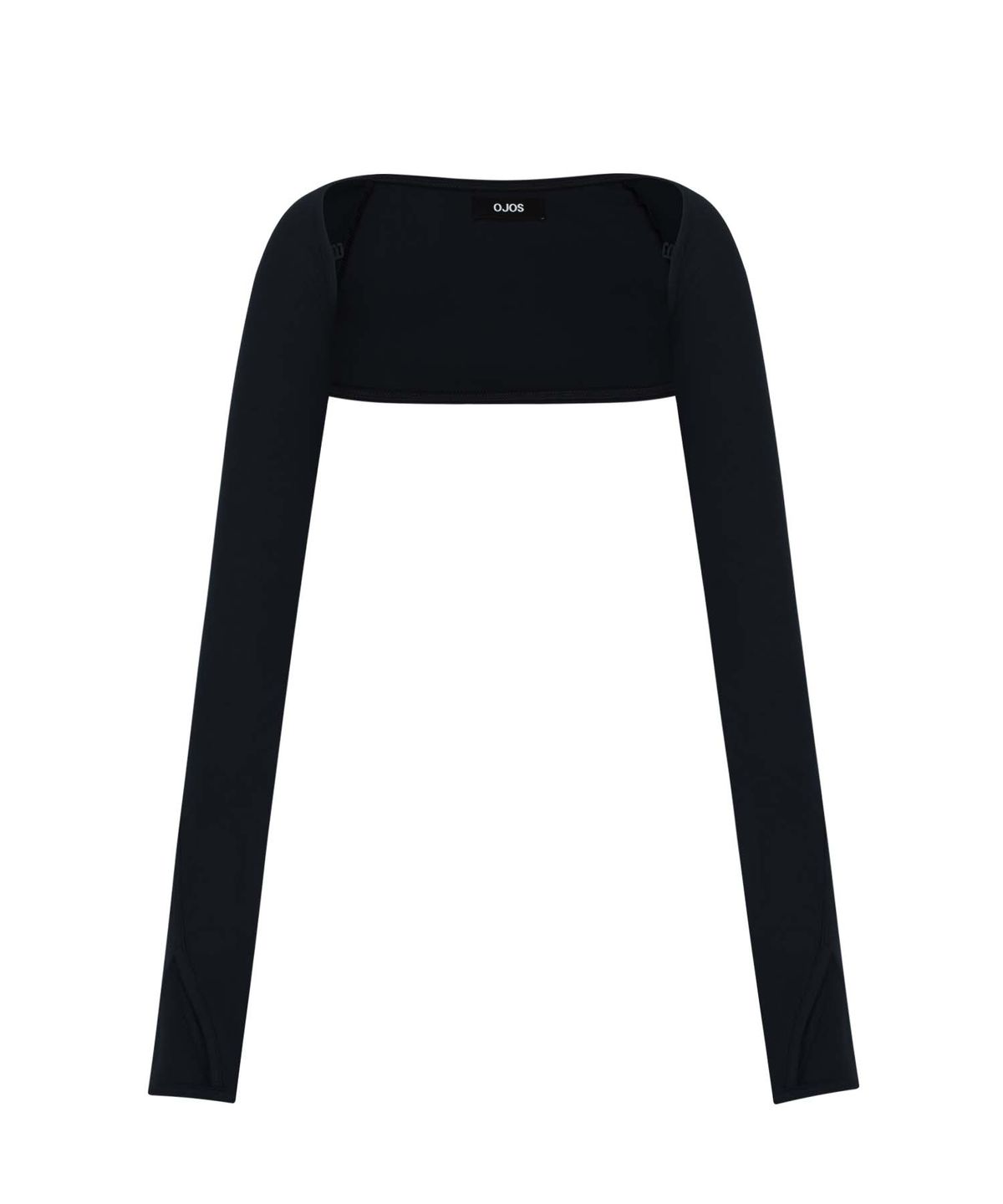 오호스(OJOS) Detachable Bolero Half Zip-up / Black