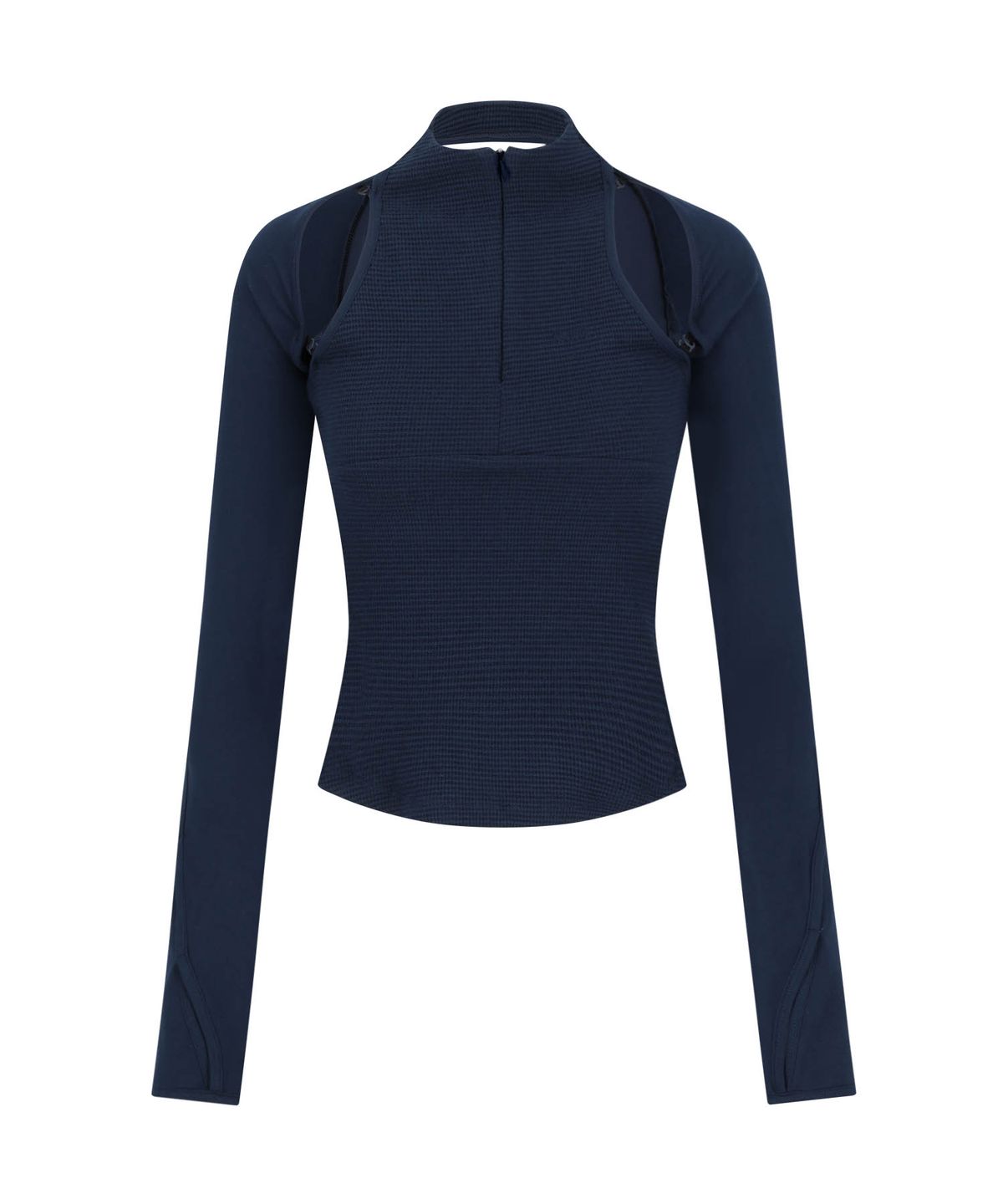 오호스(OJOS) Detachable Bolero Half Zip-up / Navy