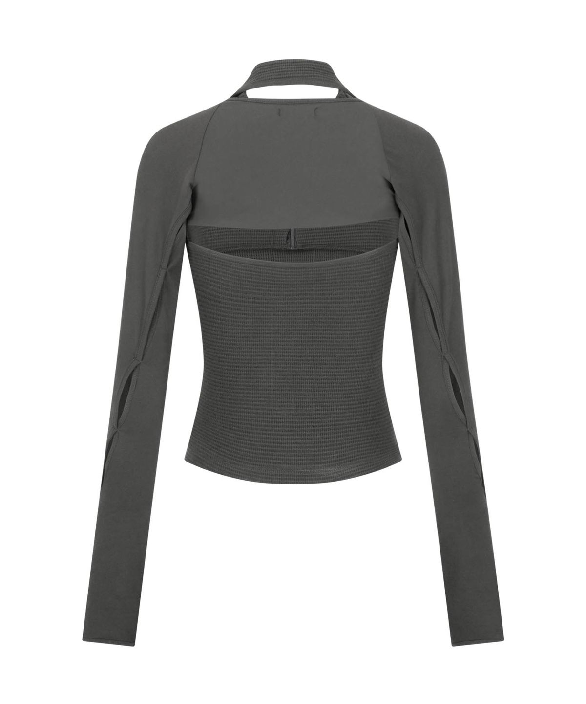 오호스(OJOS) Detachable Bolero Half Zip-up / Grey