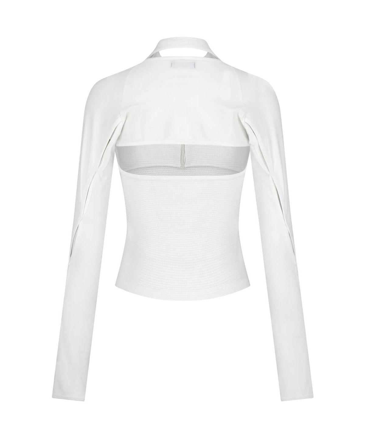 오호스(OJOS) Detachable Bolero Half Zip-up / Off White