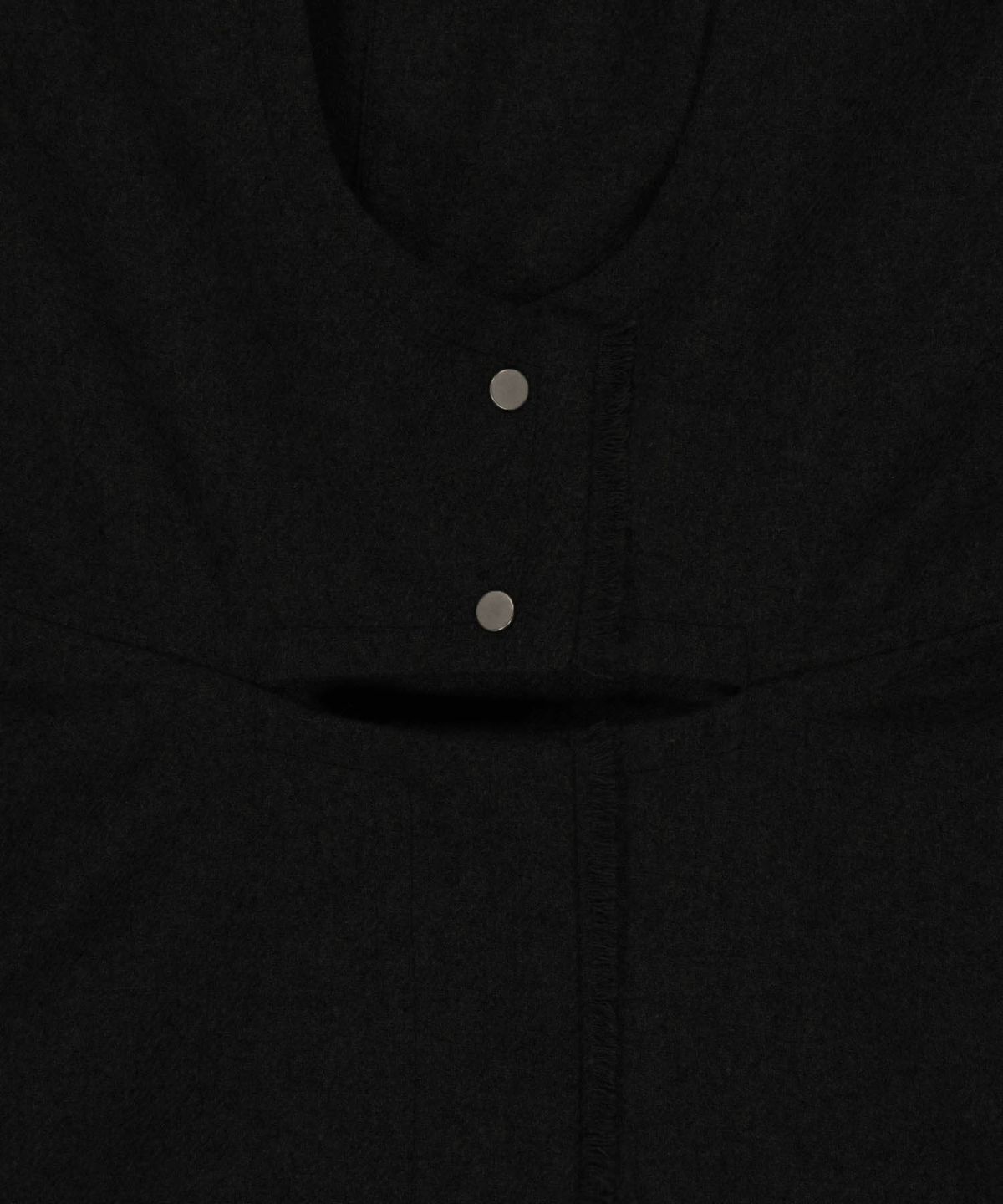 오호스(OJOS) Layered Bolero Wool Jacket / Black
