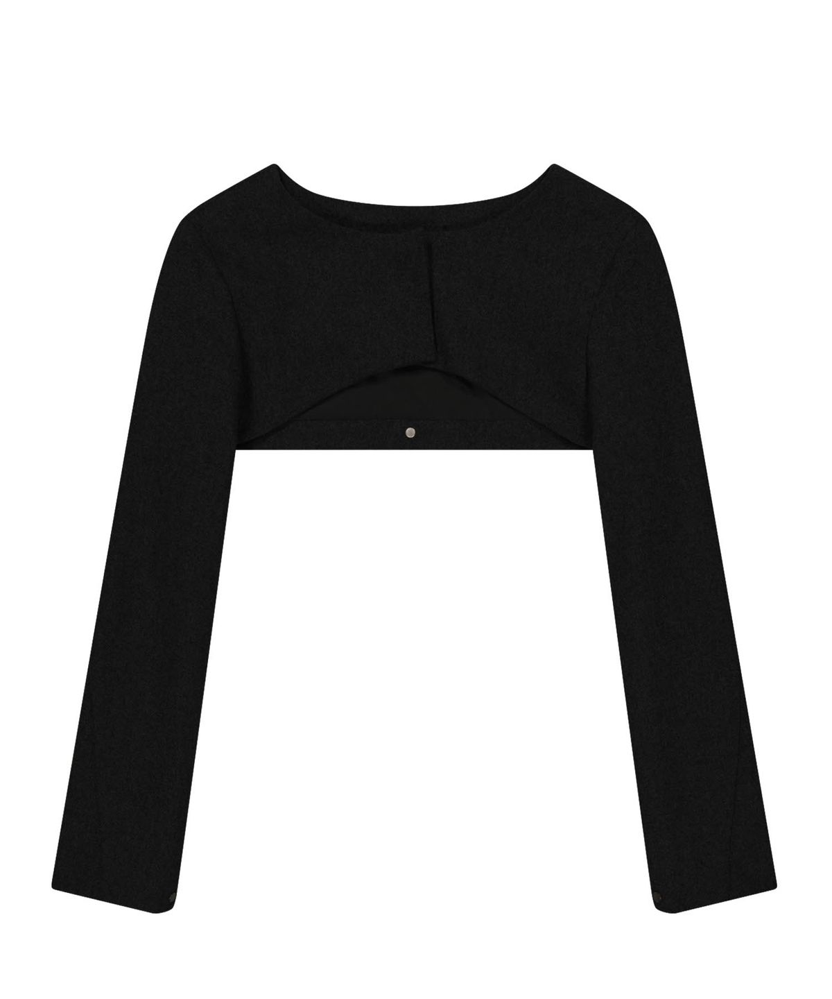 오호스(OJOS) Layered Bolero Wool Jacket / Black