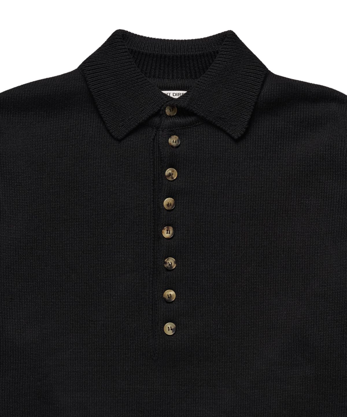 구보(GUVO) Wave collar knit Black