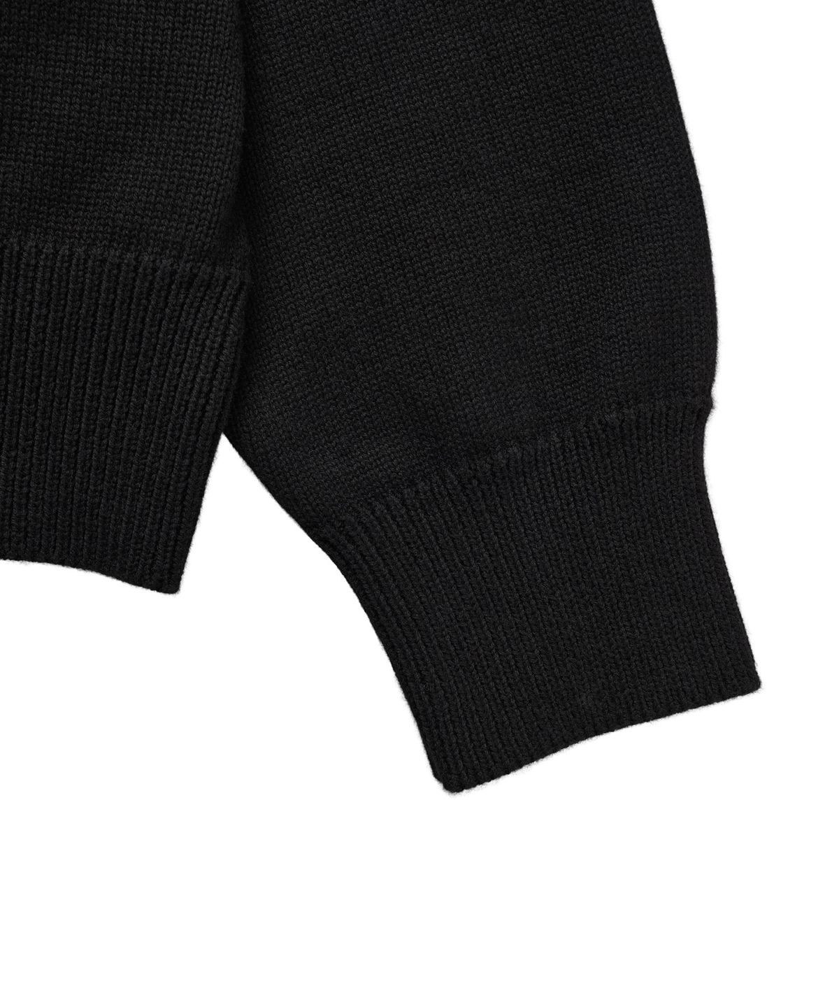 구보(GUVO) Wave collar knit Black