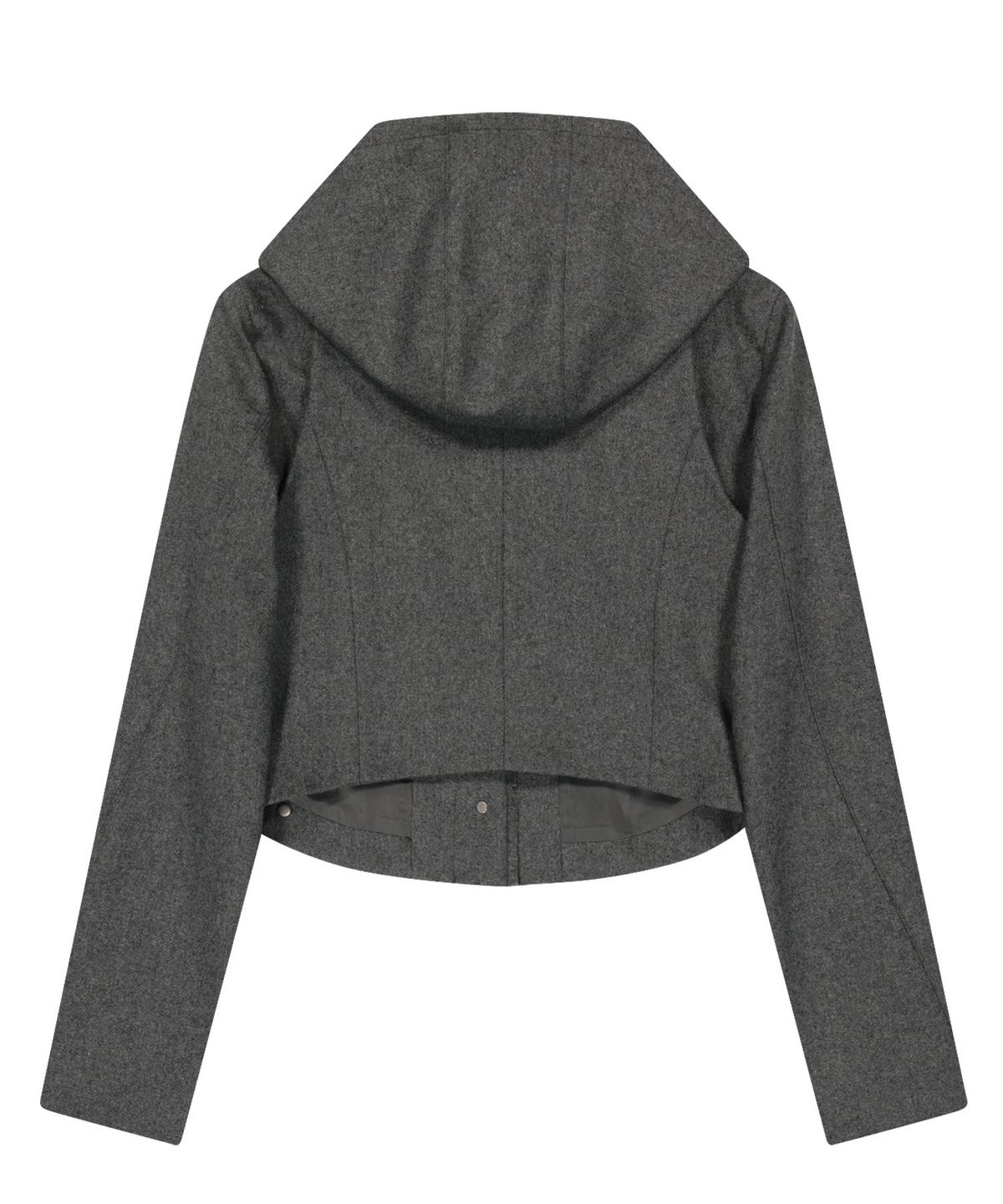오호스(OJOS) Layered Bolero Wool Jacket / Grey