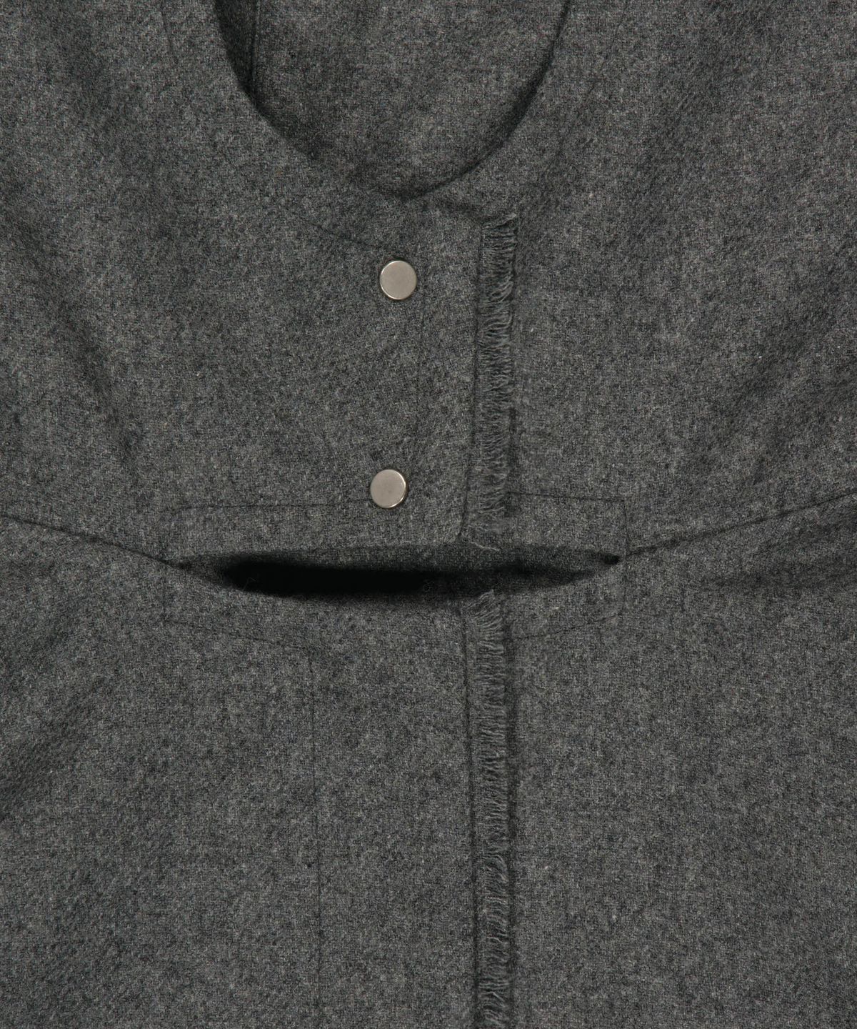 오호스(OJOS) Layered Bolero Wool Jacket / Grey