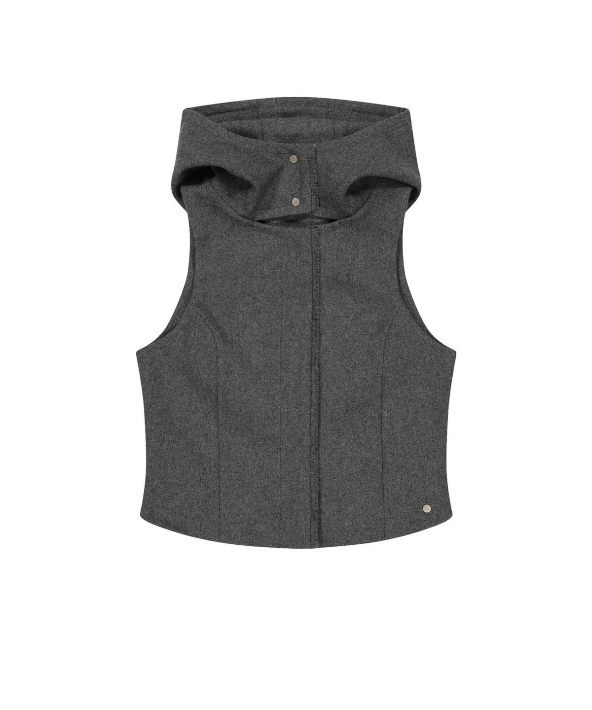 오호스(OJOS) Layered Bolero Wool Jacket / Grey