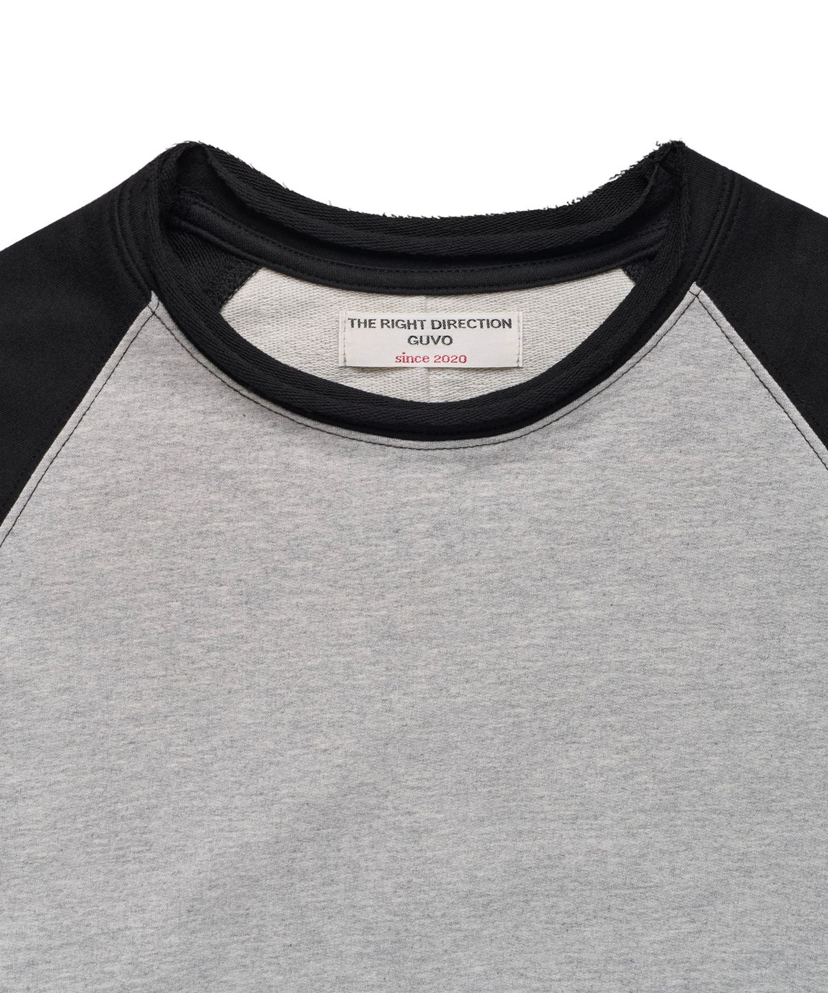 구보(GUVO) Cut-off raglan tee Black