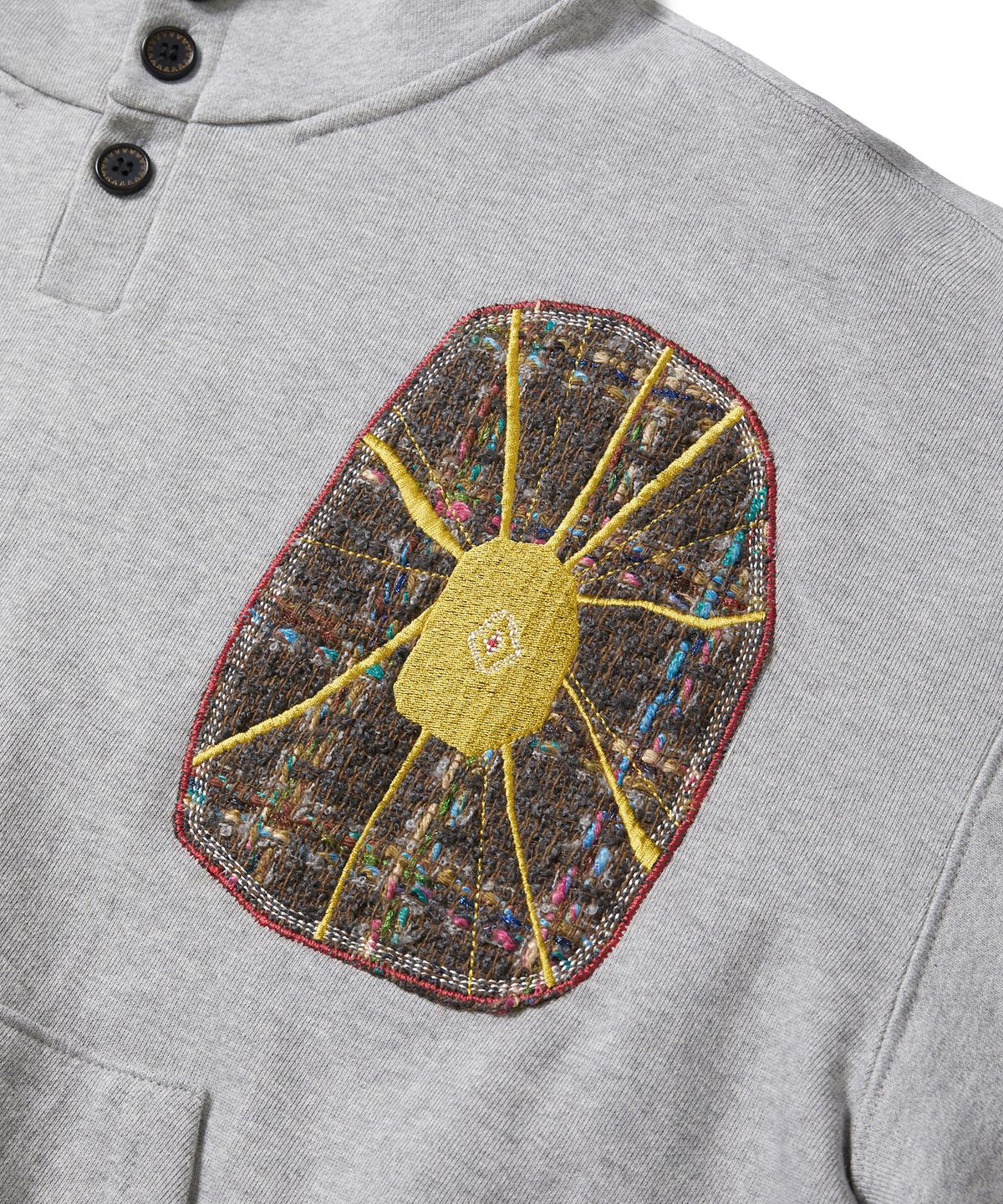 카락터(KARACTOR) Boiling patched hoodie / Melange gray
