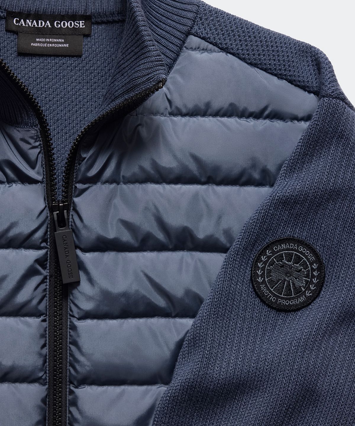 캐나다구스(CANADAGOOSE) 남성 하이브릿지 니트 자켓(BLUE GREY)_Q266AMJB08BGN