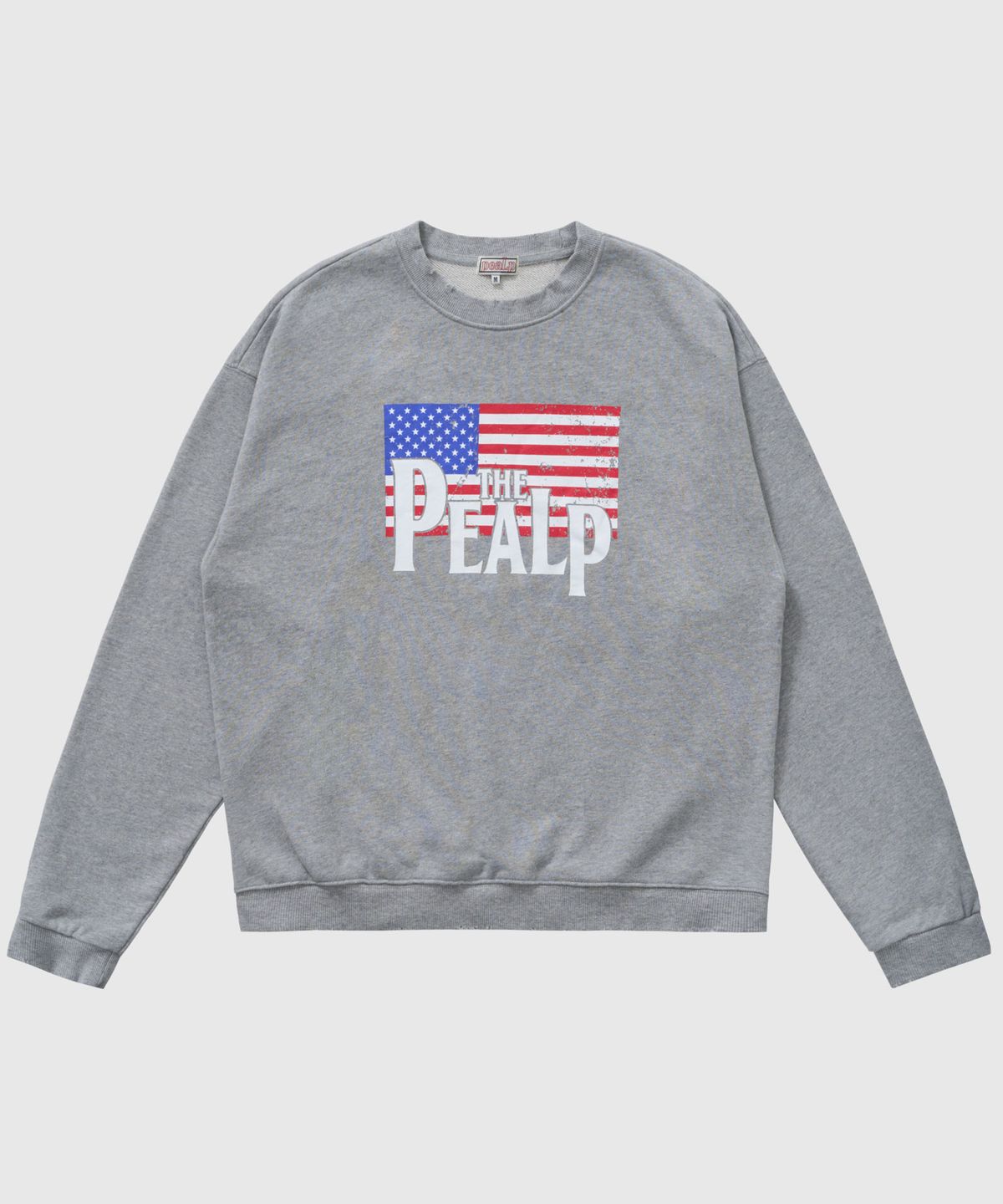 필프(PEALP) VINTAGE FLAG SWEATSHIRT 67 (MELANGE GRAY)