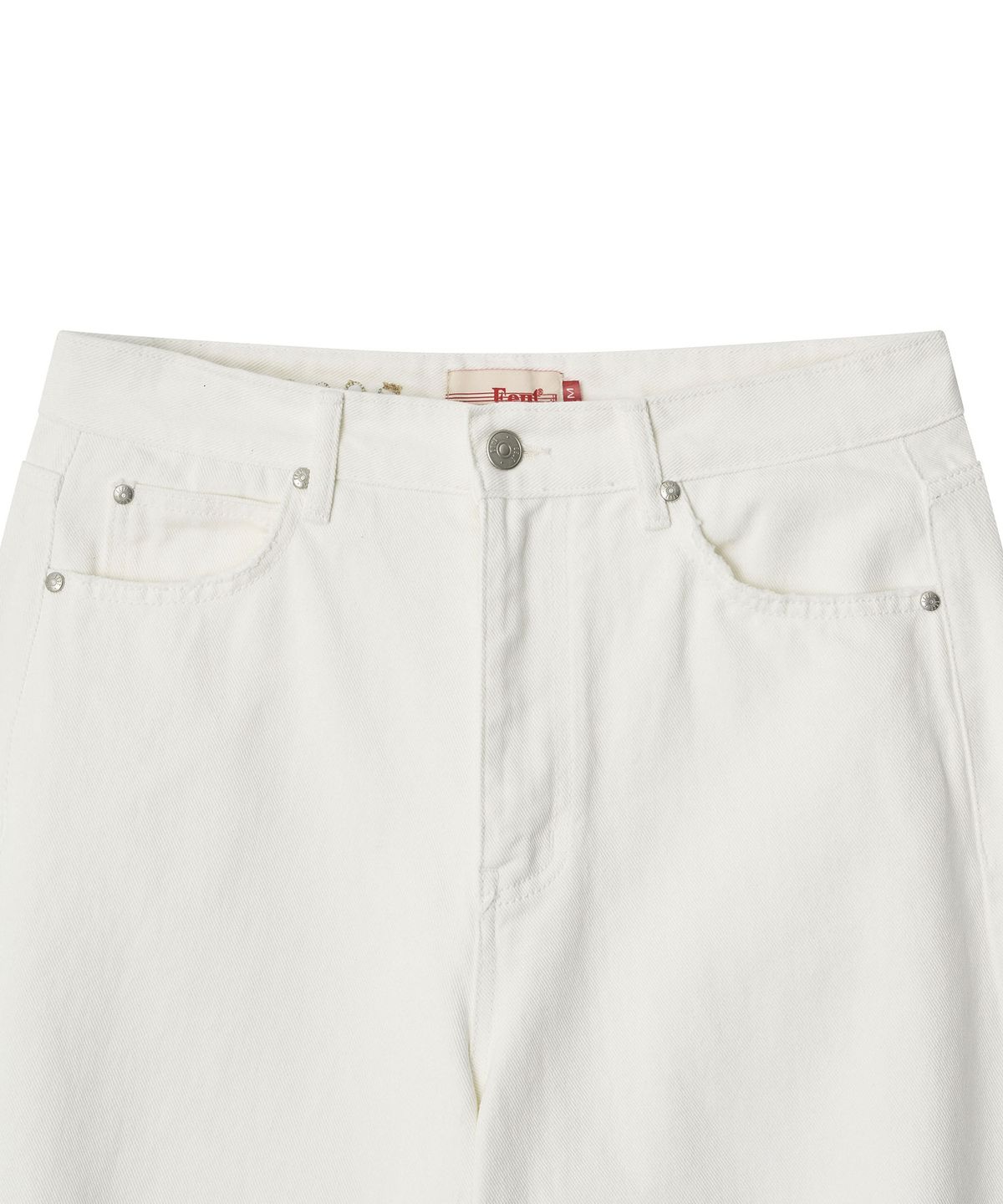 이우트(EEUT) EEUT CURVED DENIM PANTS / WHITE