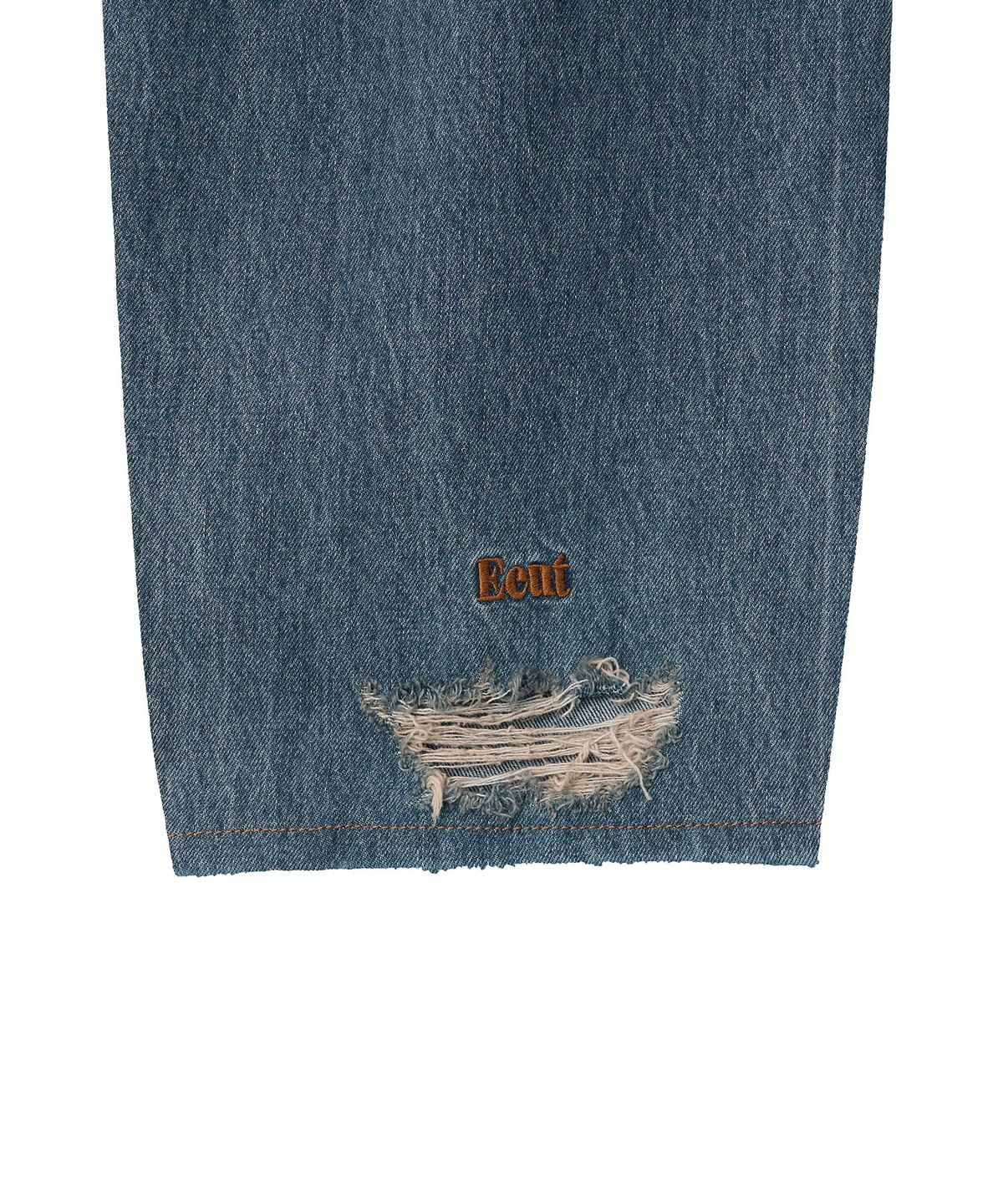 이우트(EEUT) EEUT CURVED DENIM PANTS / INDIGO BLUE