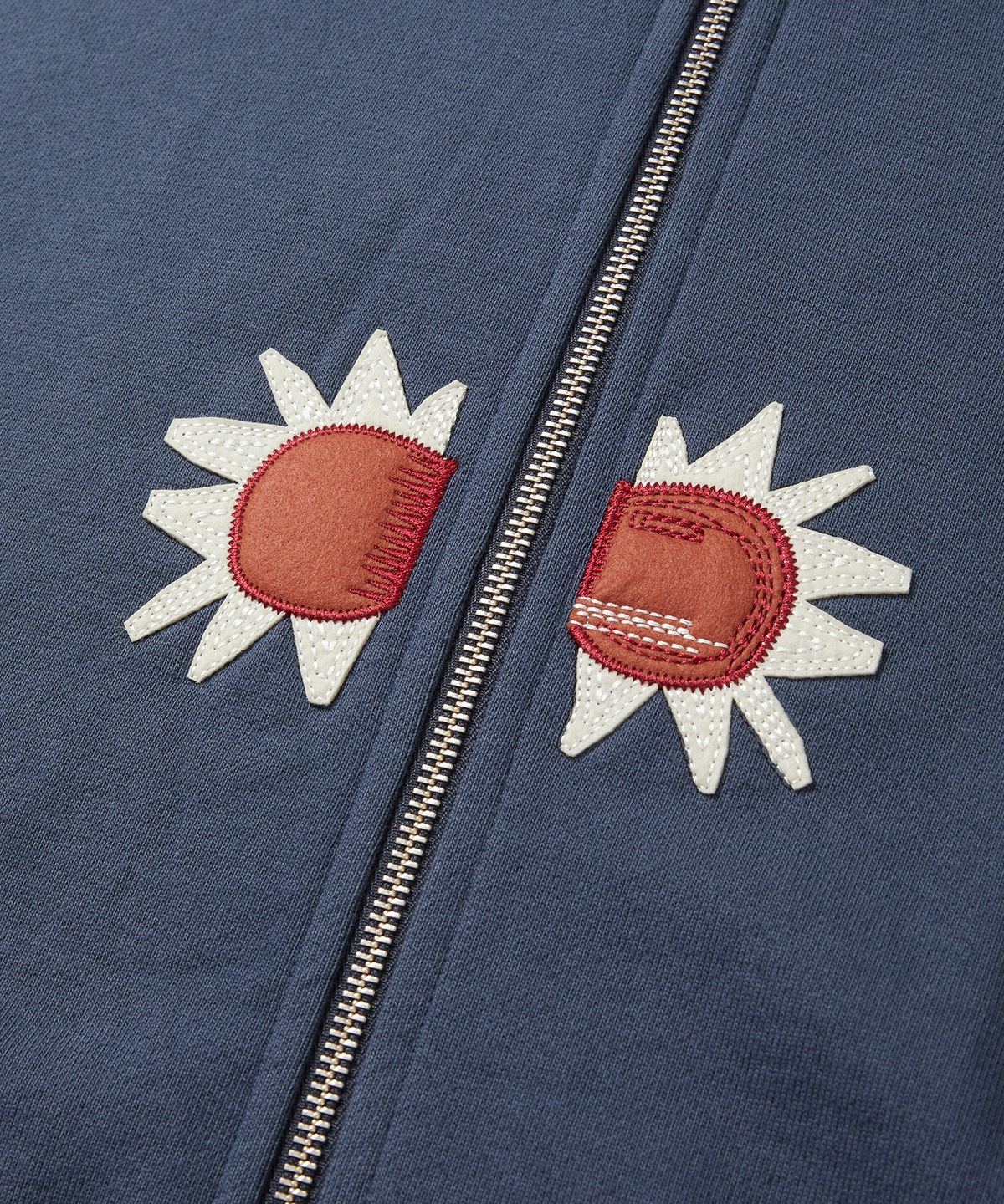카락터(KARACTOR) Sunburst hoodied zip-up / Smoke navy