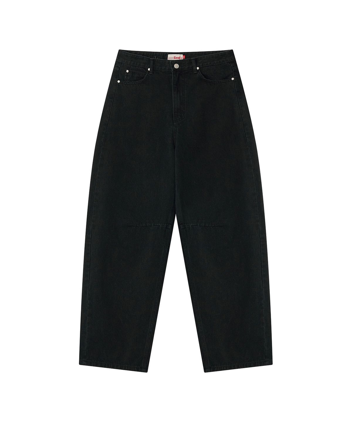 이우트(EEUT) EEUT CURVED DENIM PANTS / BLACK