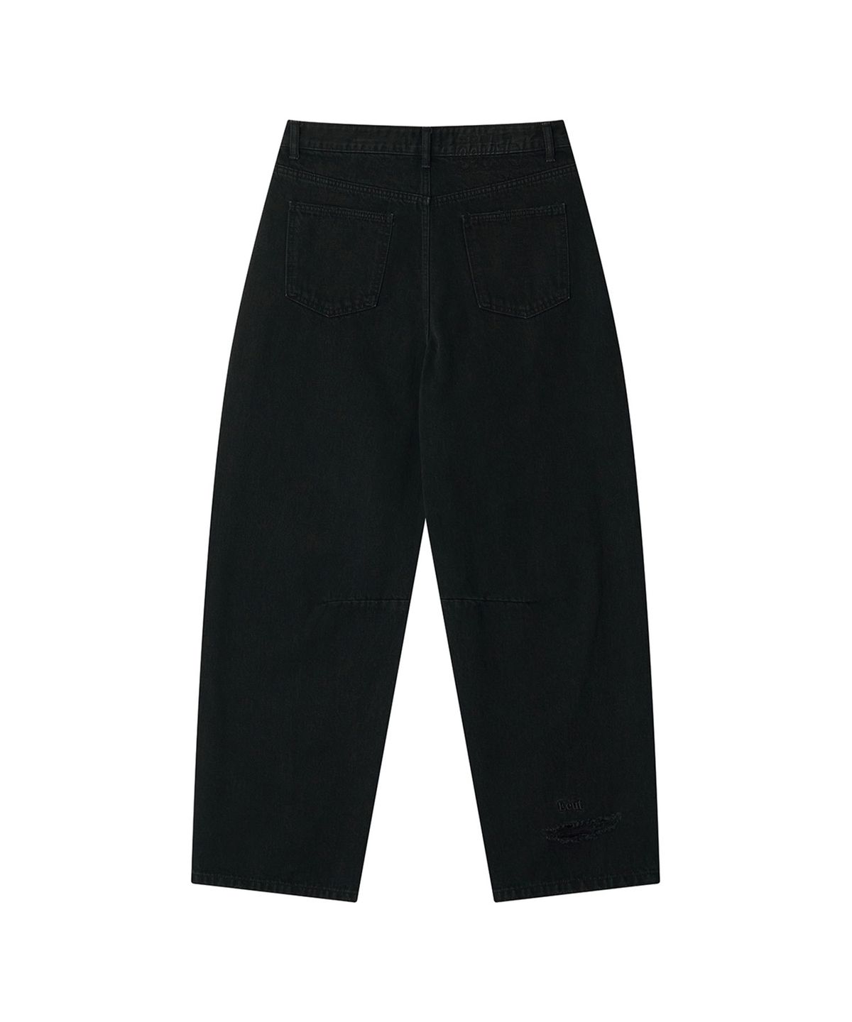 이우트(EEUT) EEUT CURVED DENIM PANTS / BLACK