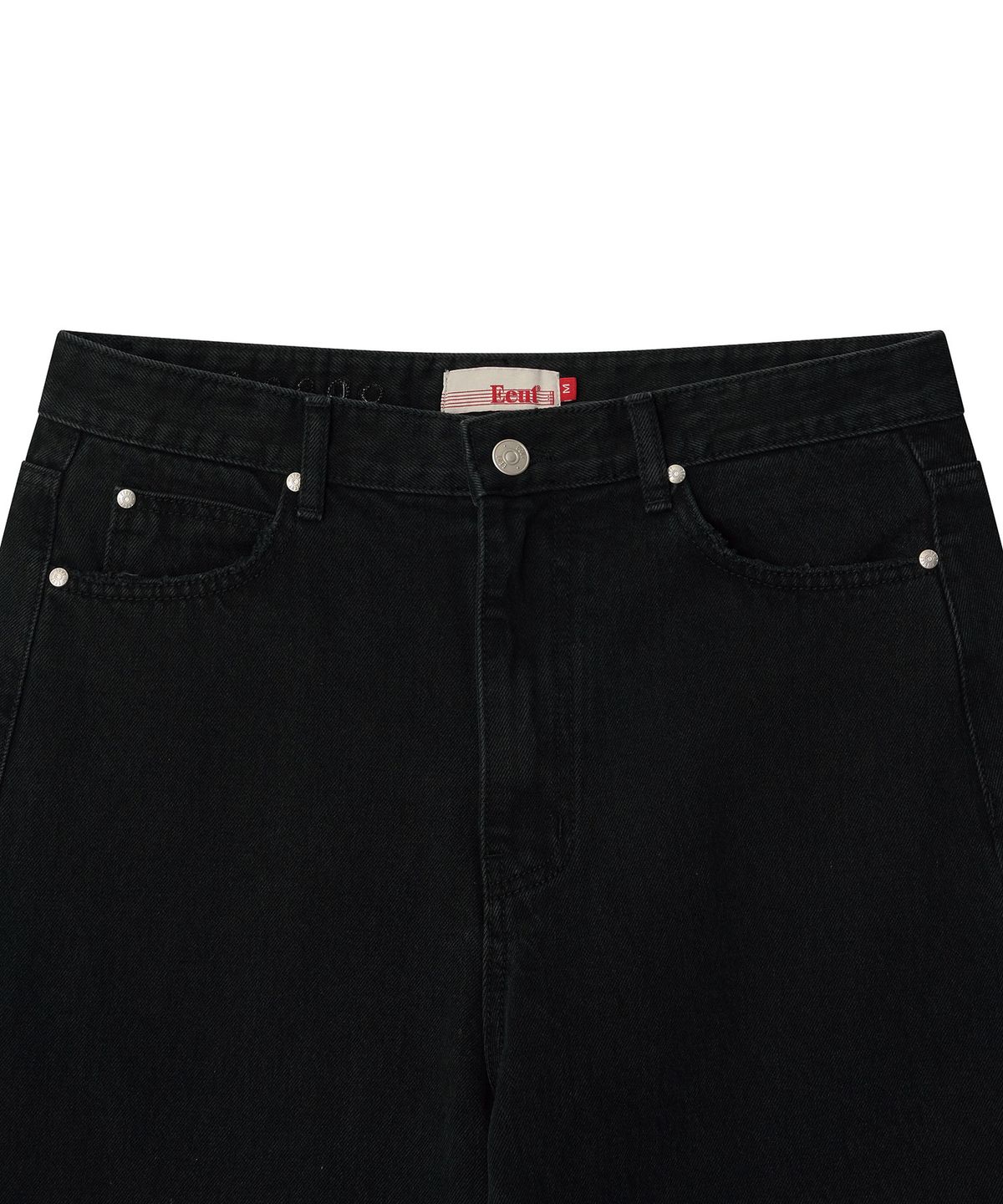 이우트(EEUT) EEUT CURVED DENIM PANTS / BLACK