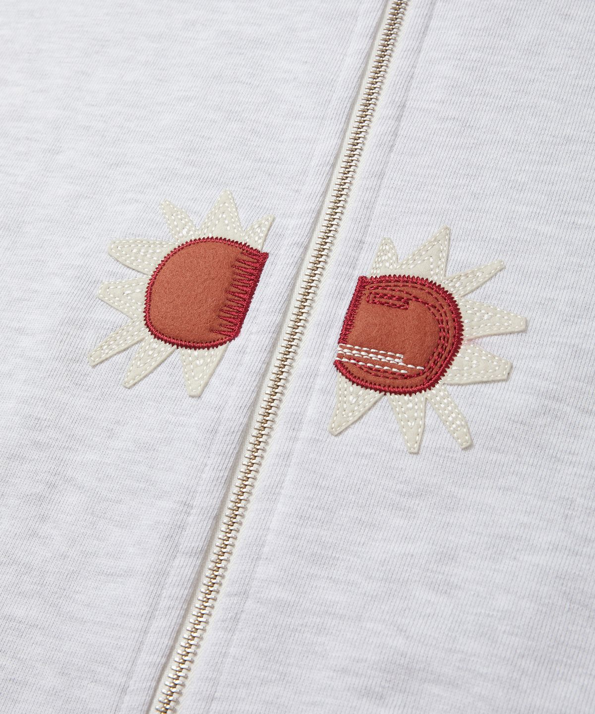 카락터(KARACTOR) Sunburst hoodied zip-up / Light gray