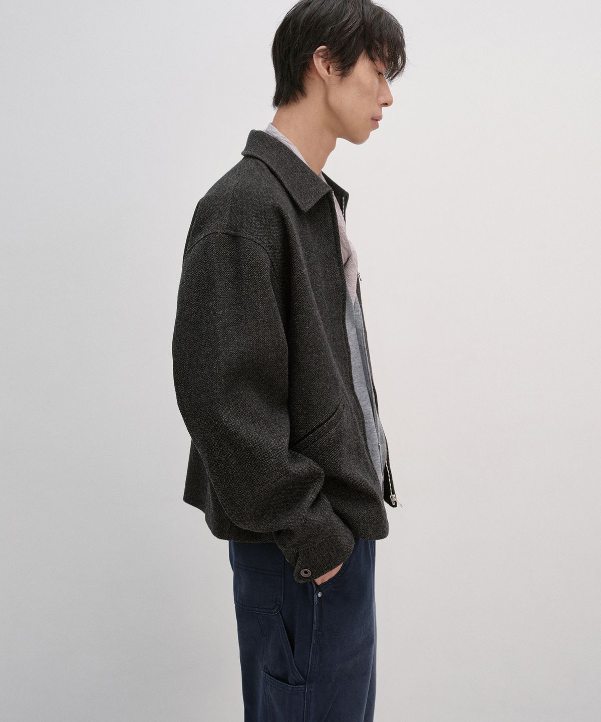 인사일런스(INSILENCE) 빈티지 울 스포츠 자켓 BROWN