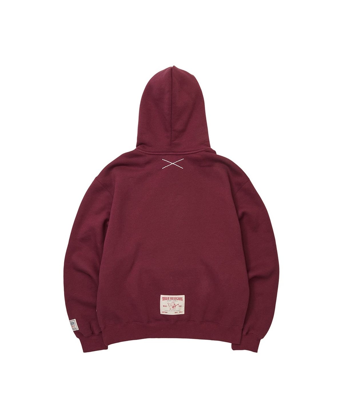 트루릴리젼(TRUERELIGION) Vintage Athletic Horseshoe Hoodie - BURGUNDY
