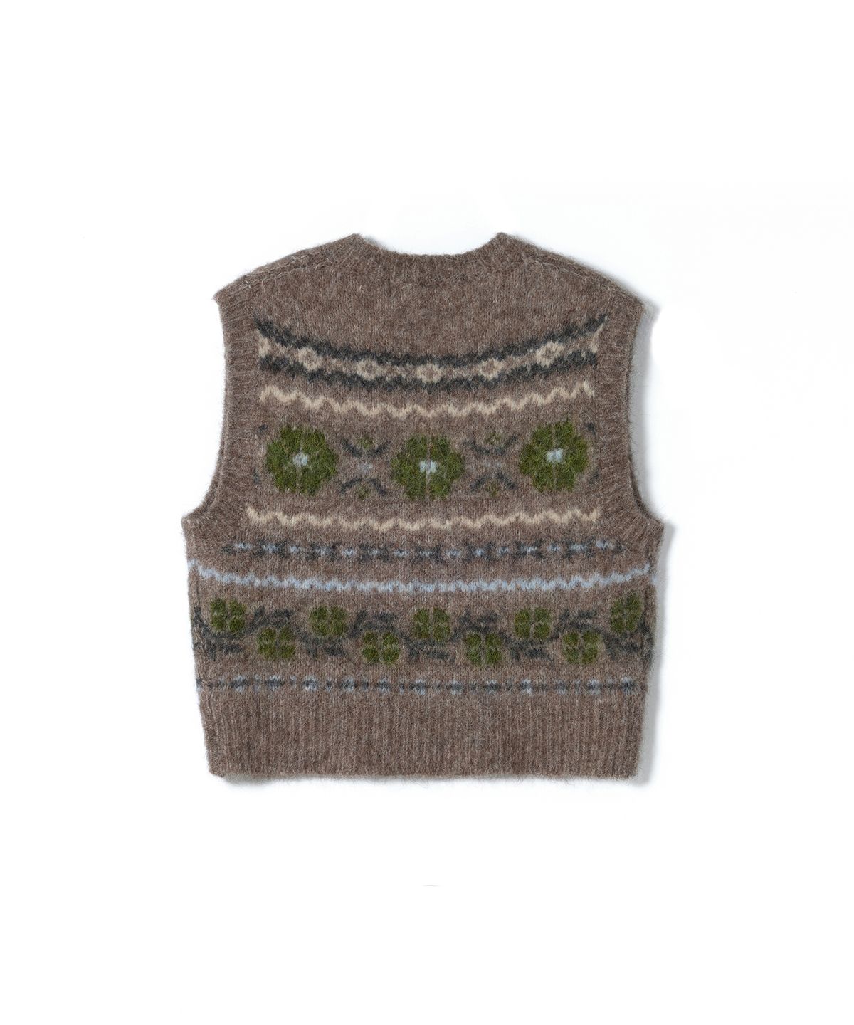 건지 울른스(Guernsey Woollens) [릴리 오브 건지] 플랑몽 페어아일 알파카 베스트 - 베이지