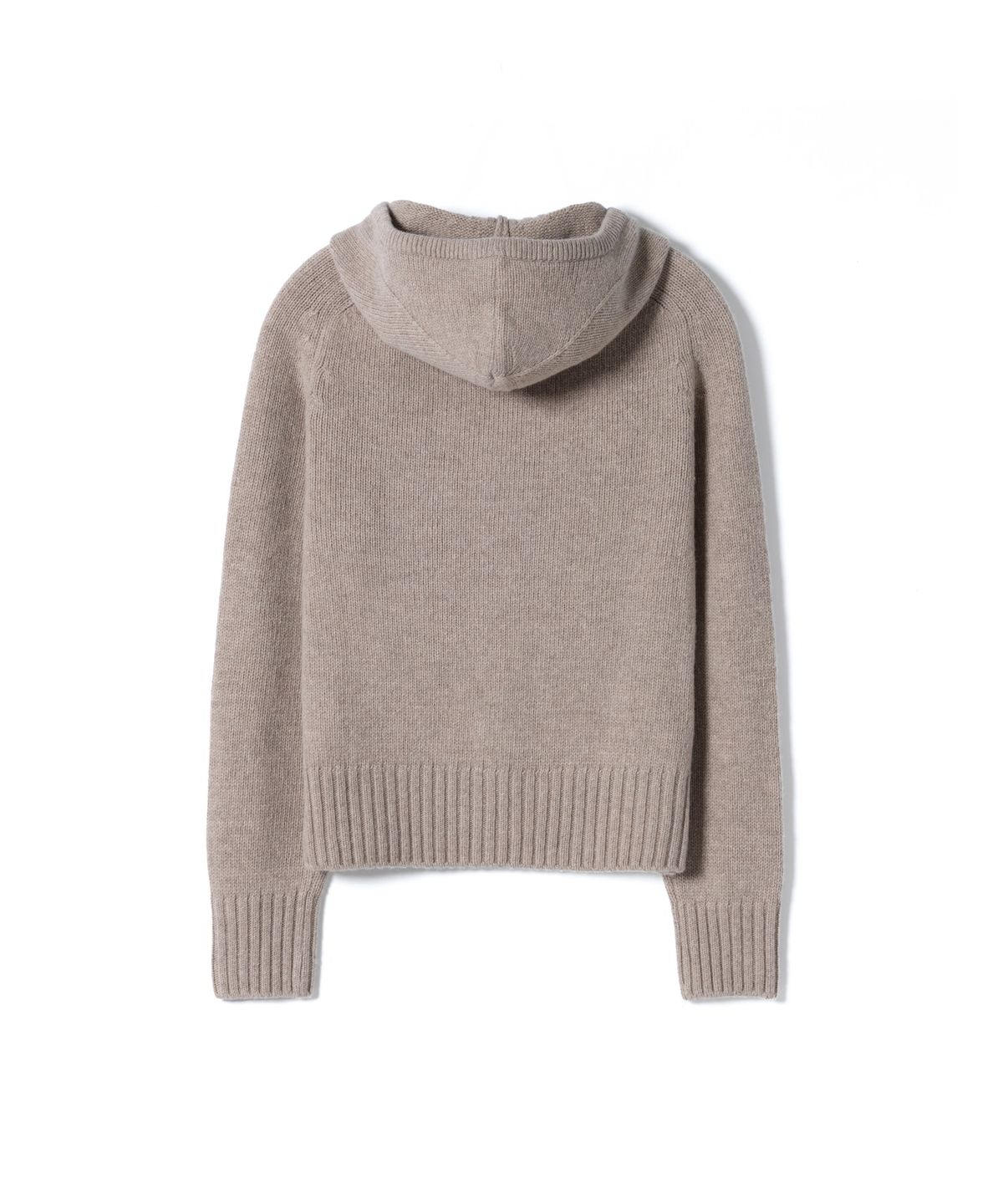 건지 울른스(Guernsey Woollens) [릴리 오브 건지] 에어울 후드 버튼넥 니트 - 베이지