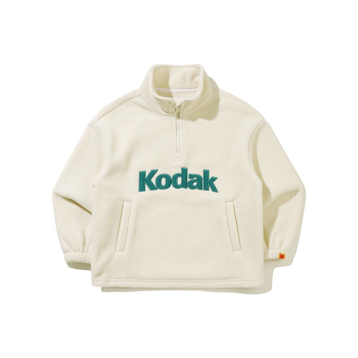 코닥 키즈(KODAK KIDS) 마이크로플리스 반집업 맨투맨 키즈 IVORY