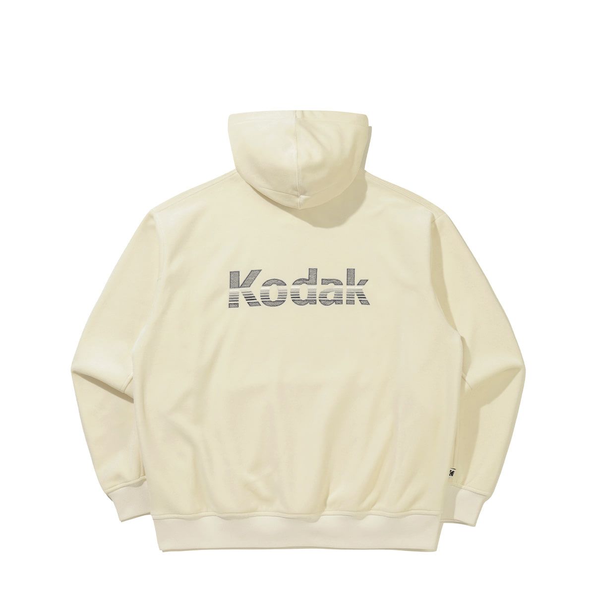 코닥(KODAK) 레인보우 벨벳 후드 티셔츠 IVORY