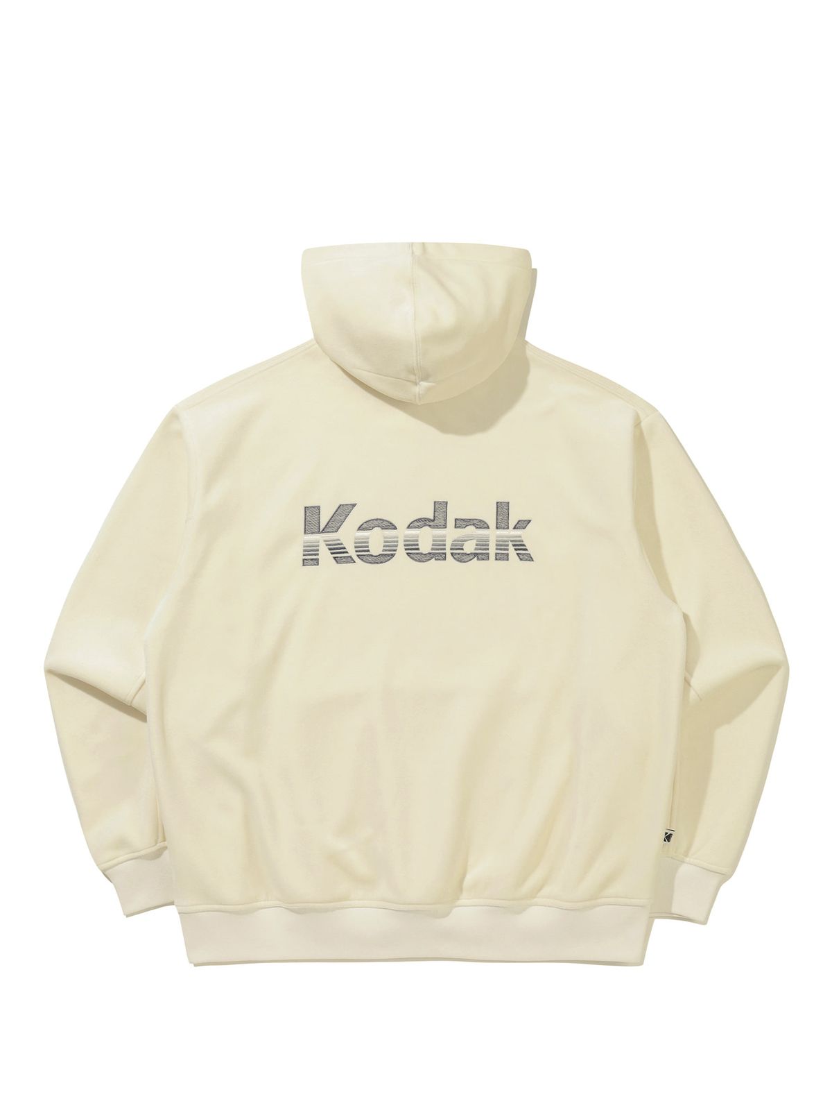 코닥(KODAK) 레인보우 벨벳 후드 티셔츠 IVORY