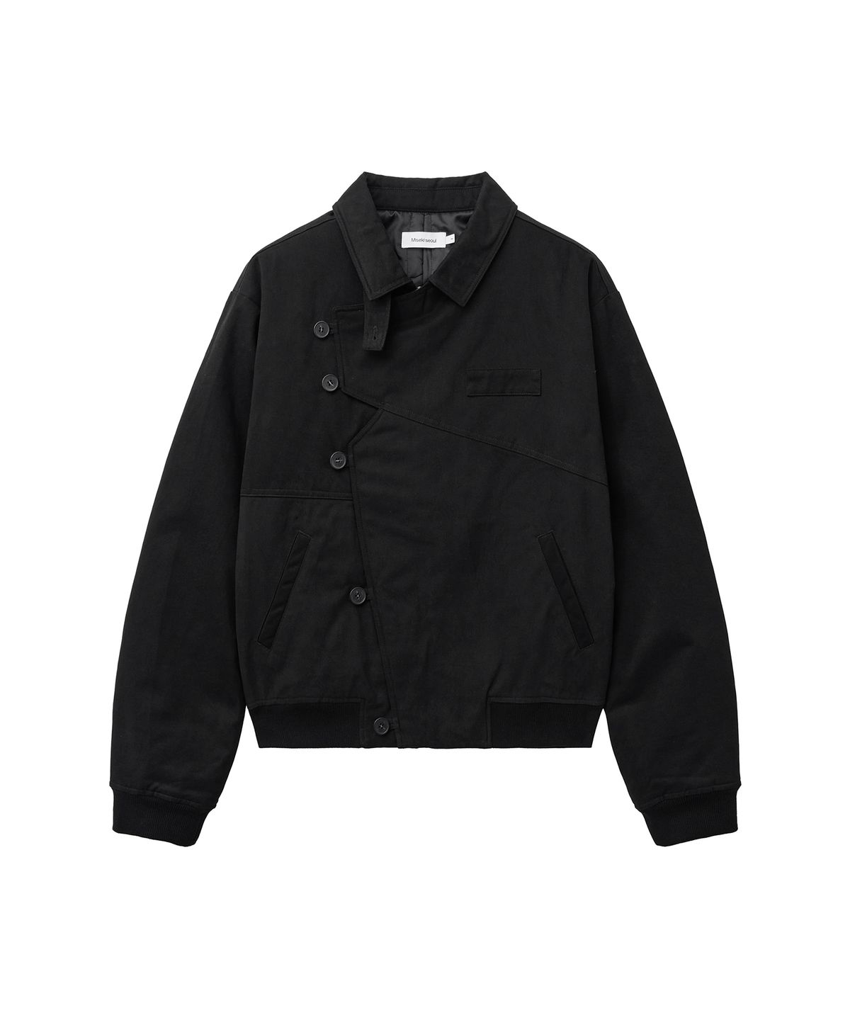 미세키서울 맨(MISEKISEOUL MEN) Diagonal panel padding jacket BLACK