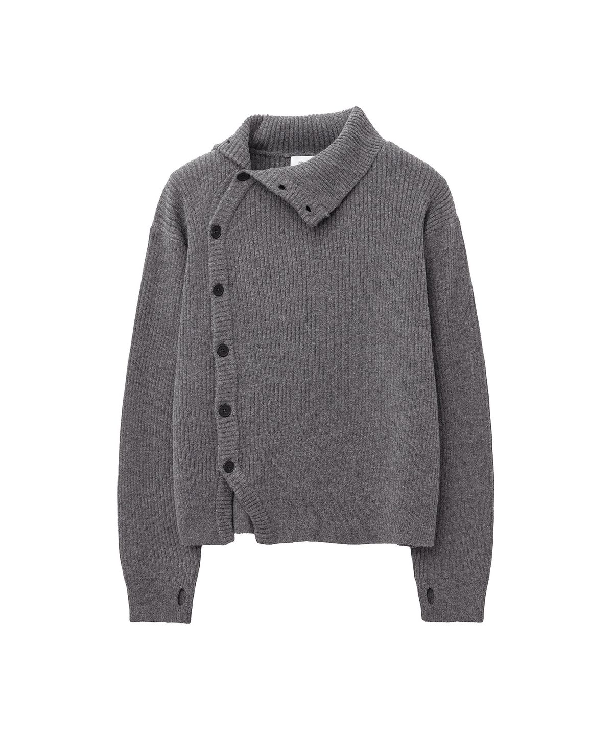 미세키서울 맨(MISEKISEOUL MEN) High neck side button knit CHARCOAL