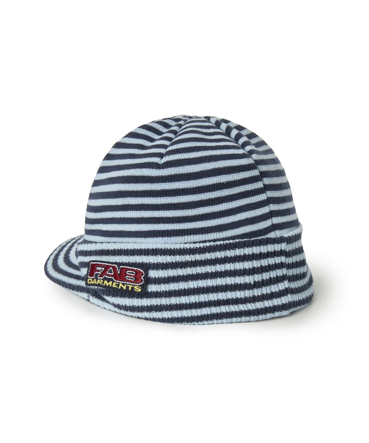 가먼츠팹(GARMENTS FAB) Stripe Wappen Brim Beanie (NAVY)