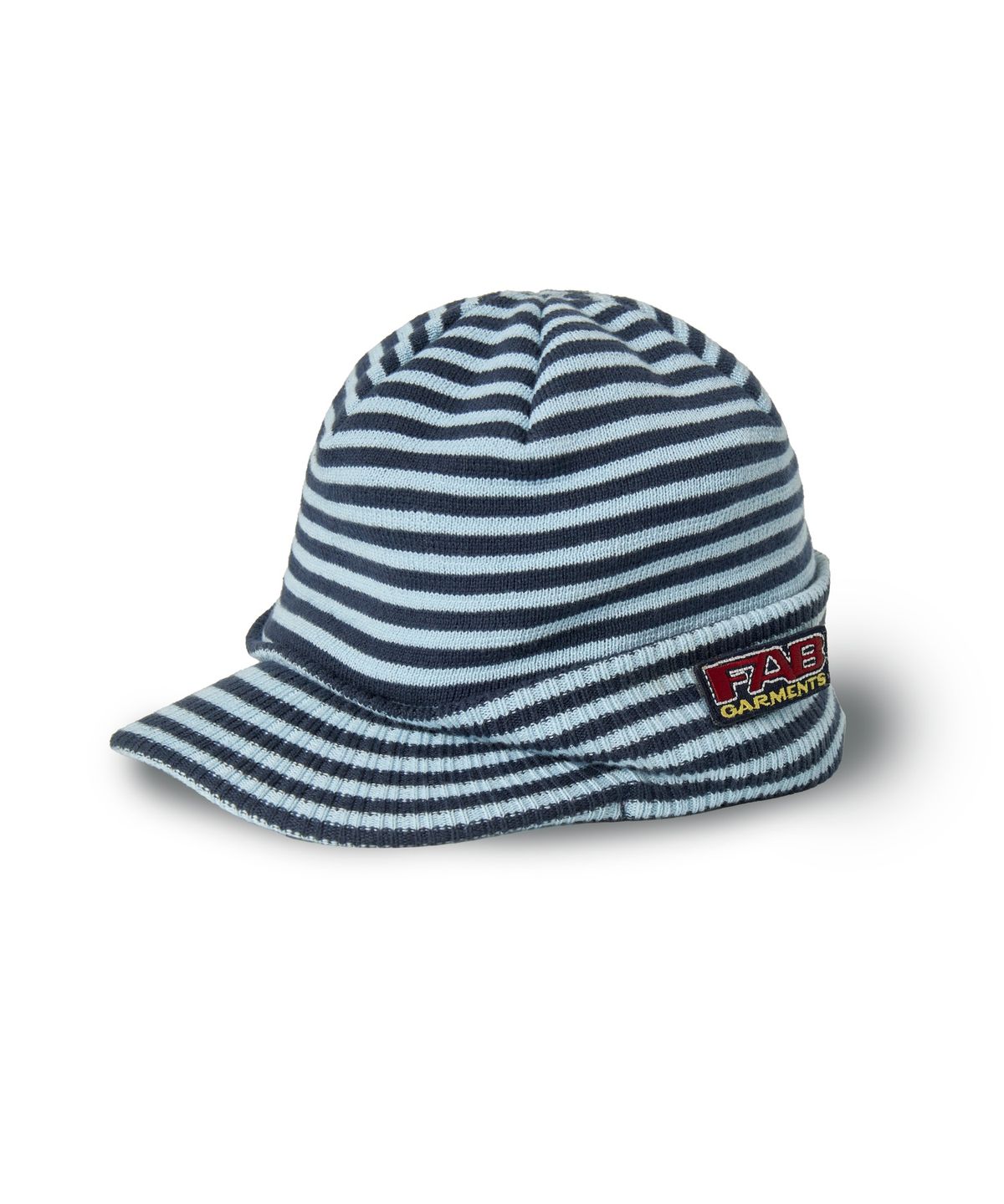가먼츠팹(GARMENTS FAB) Stripe Wappen Brim Beanie (NAVY)