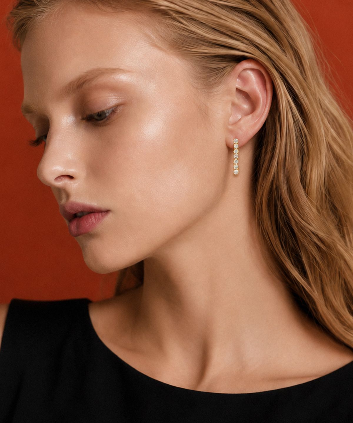바이브나인(Vibe9) V9 Essential 52 Tennis Drop Earrings