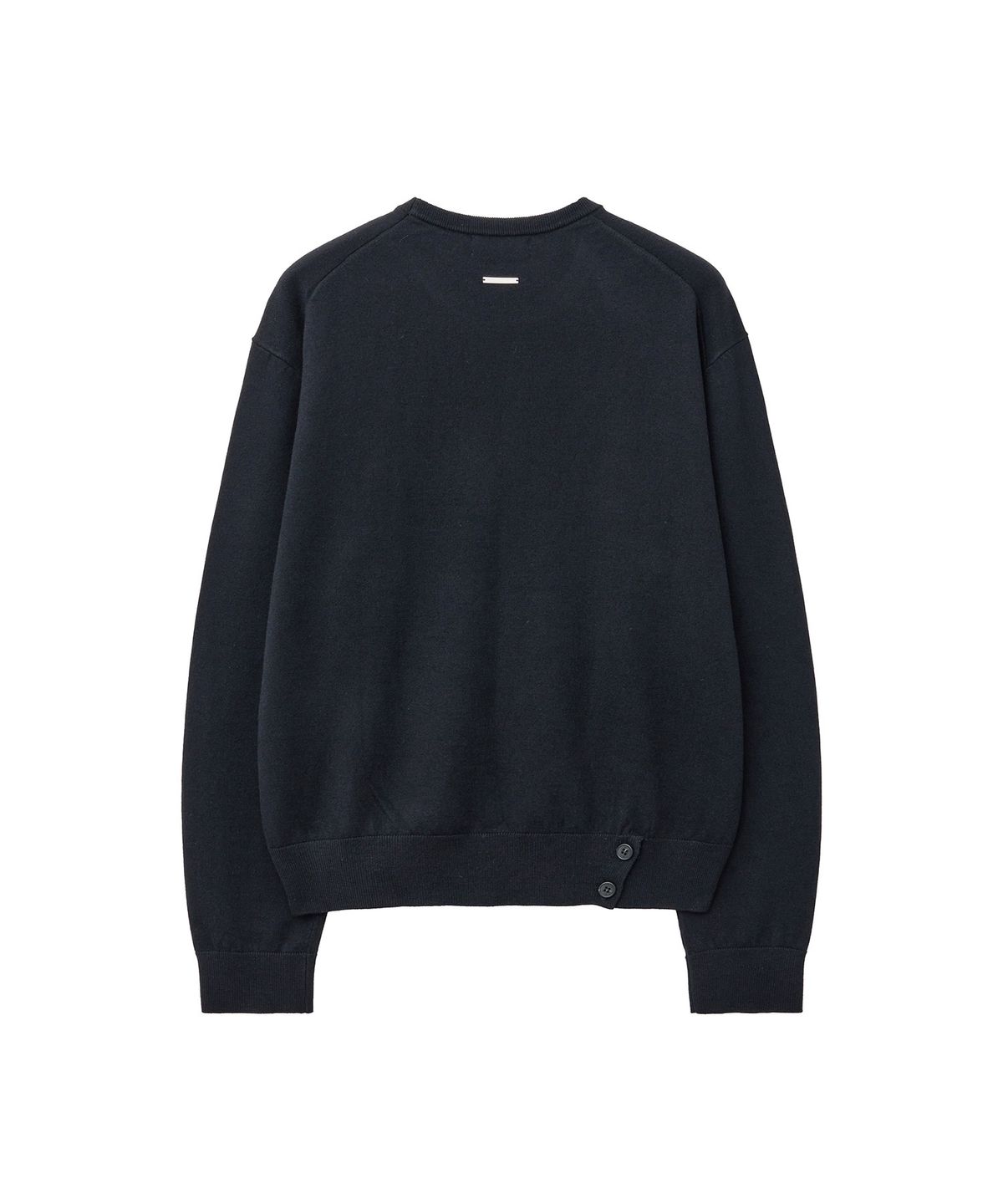 미세키서울 맨(MISEKISEOUL MEN) Asymmetric slit button knit BLACK