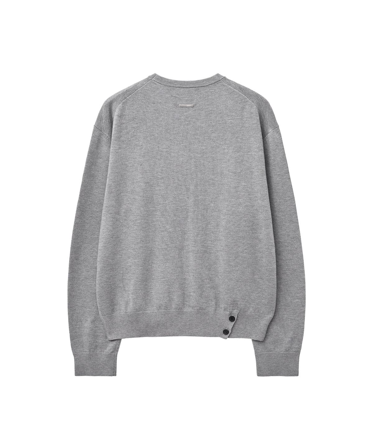 미세키서울 맨(MISEKISEOUL MEN) Asymmetric slit button knit GREY