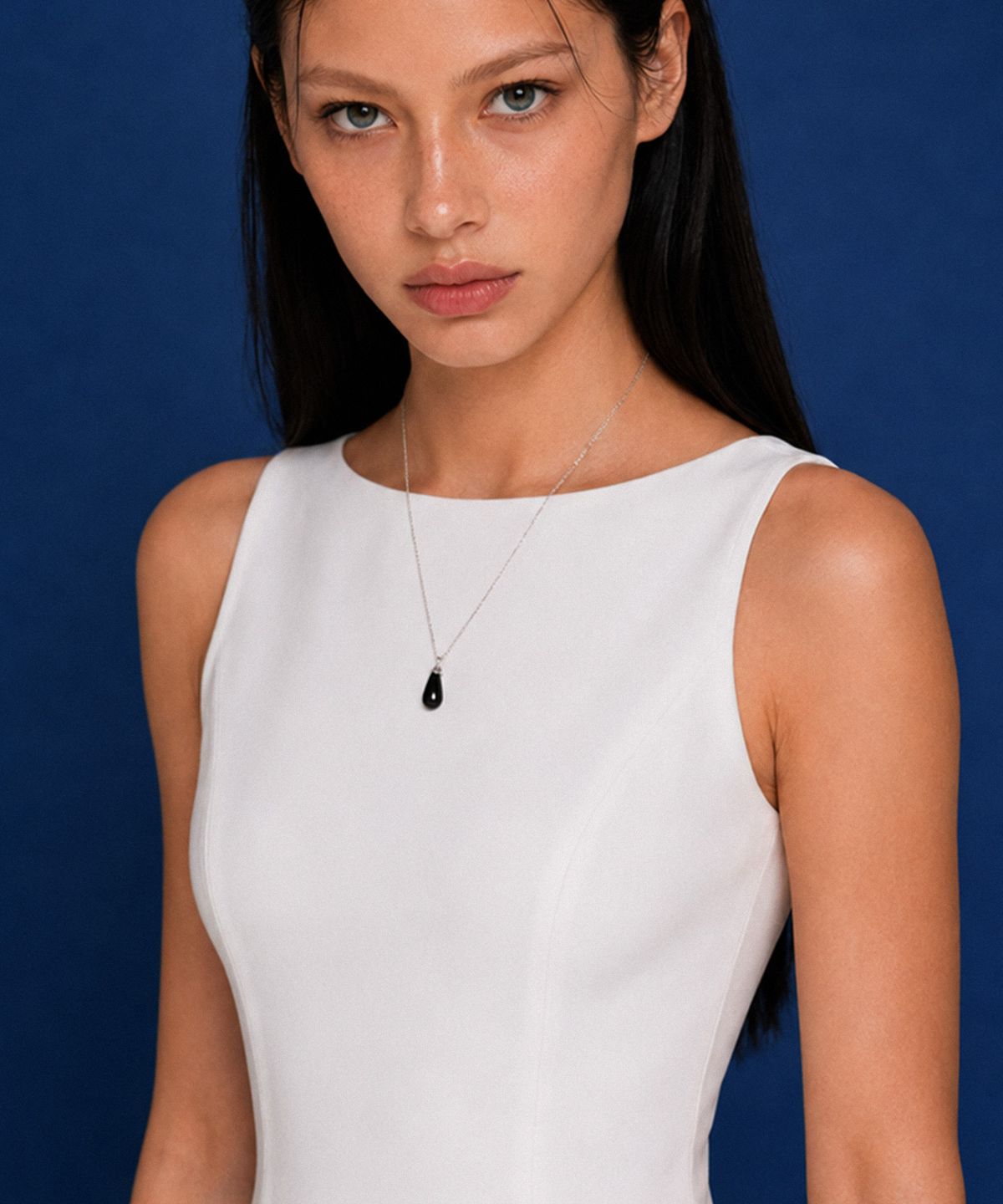 바이브나인(Vibe9) V9 Essential 53 Black Drop Necklace