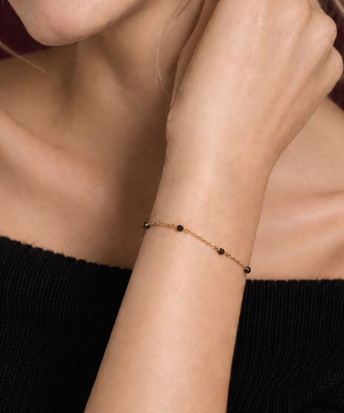 바이브나인(Vibe9) V9 Essential 56 Black Spinel Bracelet
