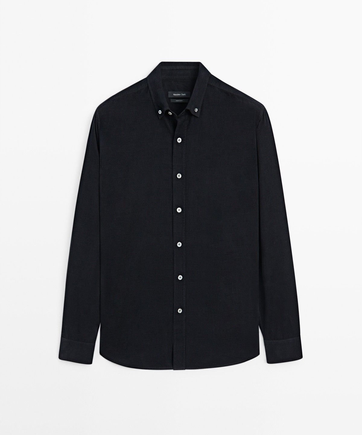 마시모두띠(MASSIMO DUTTI) 레귤러 핏 니들코드 셔츠
