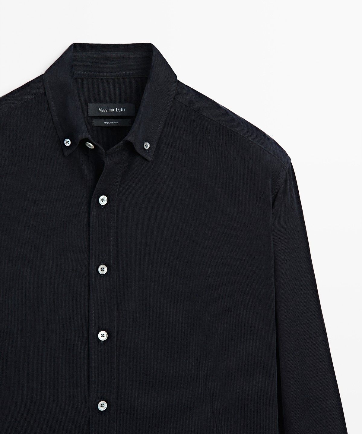 마시모두띠(MASSIMO DUTTI) 레귤러 핏 니들코드 셔츠