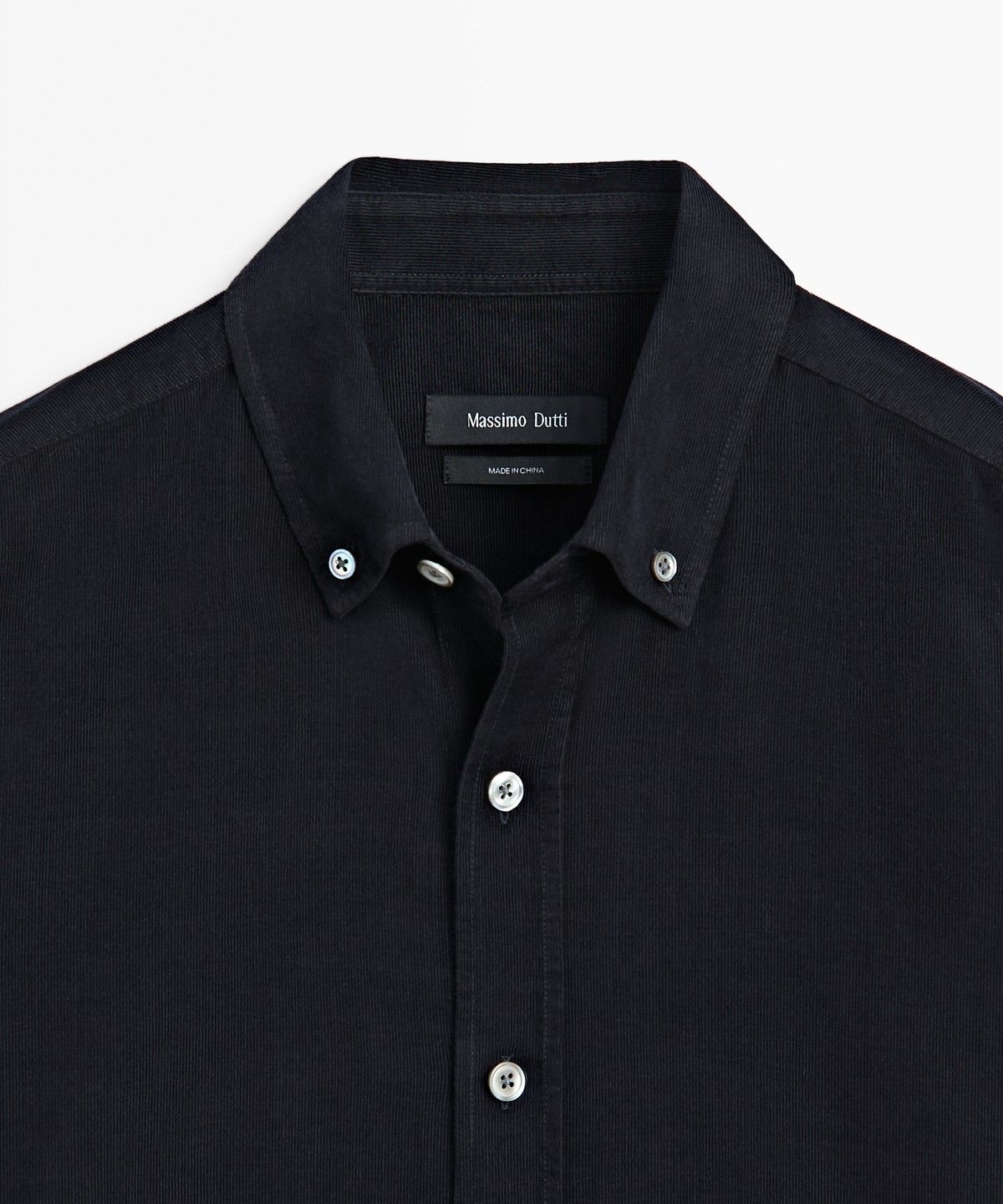 마시모두띠(MASSIMO DUTTI) 레귤러 핏 니들코드 셔츠