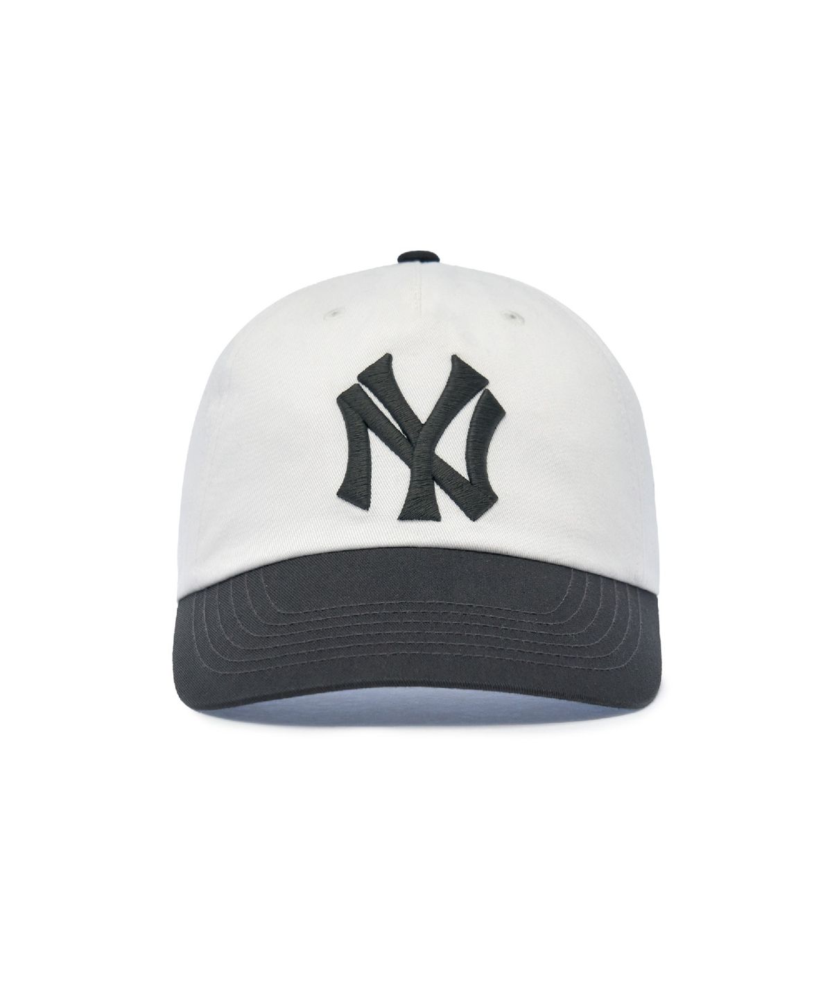 엠엘비(MLB) Q핏 배색 언스트럭쳐 볼캡 NY (Charcoal Grey)