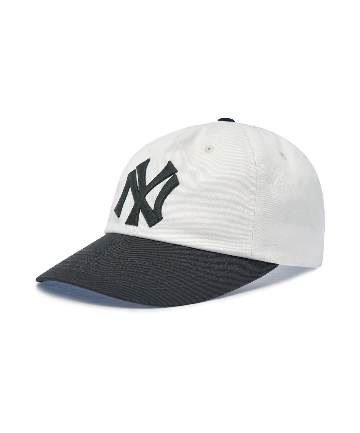 엠엘비(MLB) Q핏 배색 언스트럭쳐 볼캡 NY (Charcoal Grey)