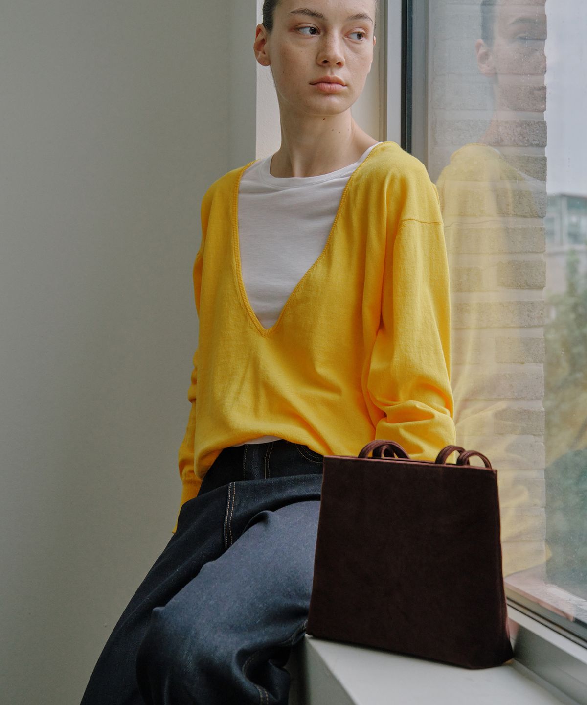 까르몽드(CARMONDE) Muse Tote Bag - Brown(Velvet)