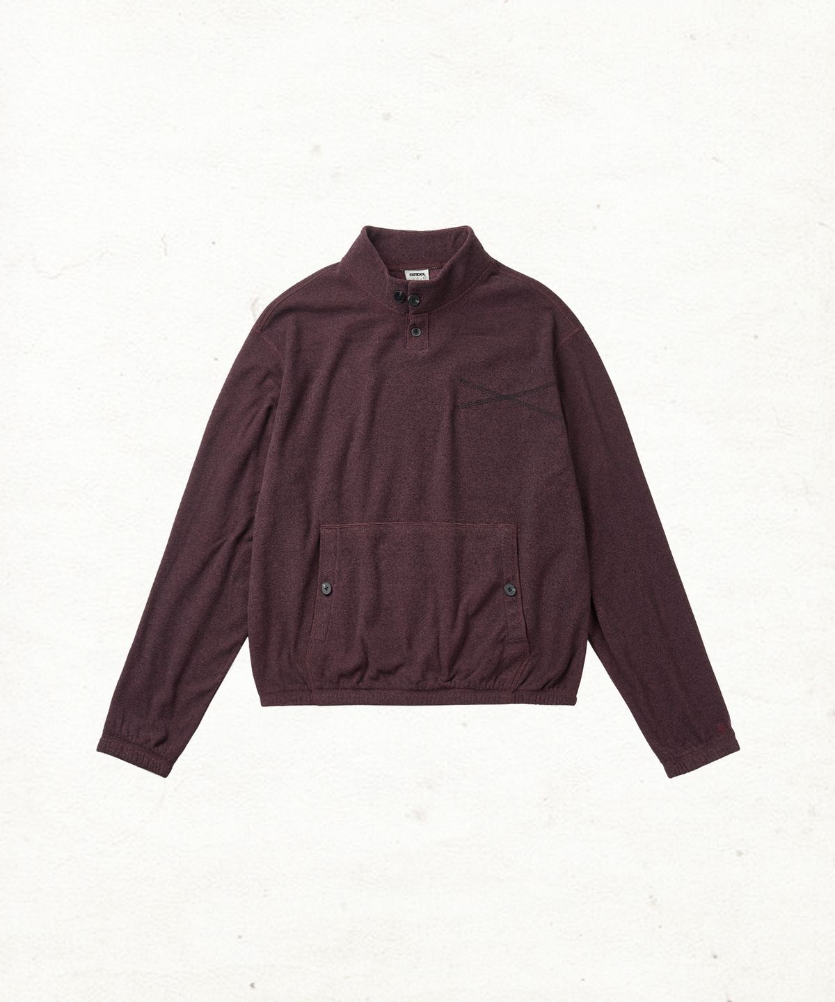 단델(DANDEL) DD flatlock stitch fleece pullover (MAROON)