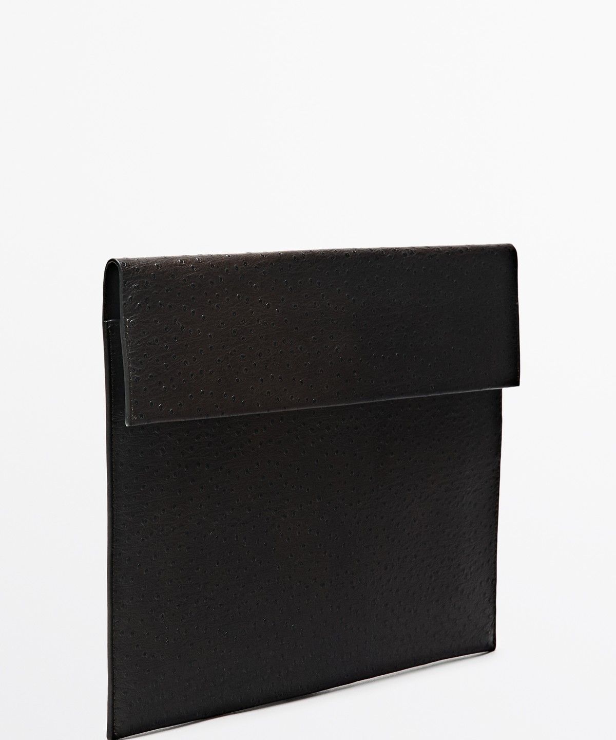 마시모두띠(MASSIMO DUTTI) 타조 텍스처 레더 노트북 케이스