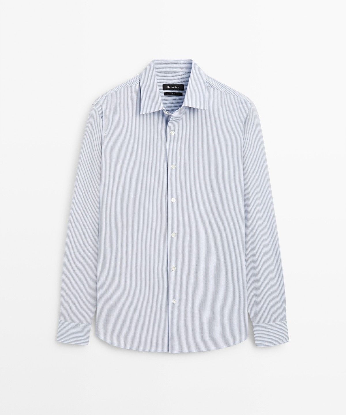마시모두띠(MASSIMO DUTTI) 100% 코튼 레귤러 핏 스트라이프 셔츠