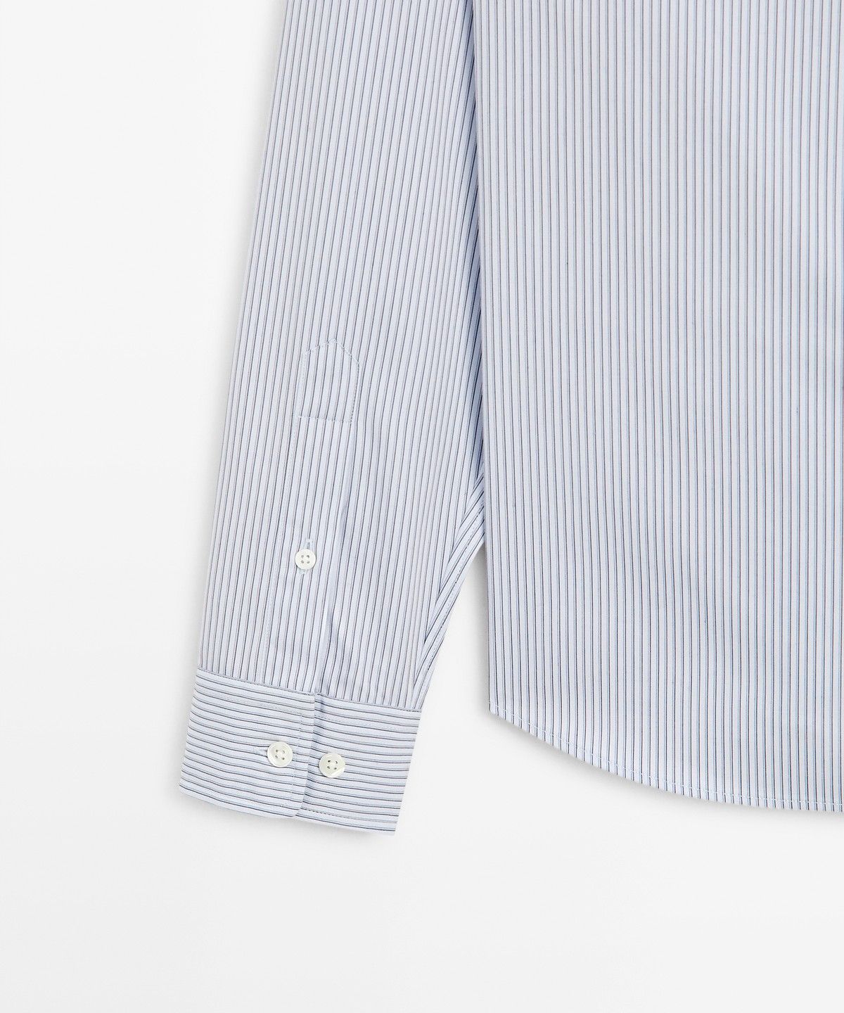 마시모두띠(MASSIMO DUTTI) 100% 코튼 레귤러 핏 스트라이프 셔츠