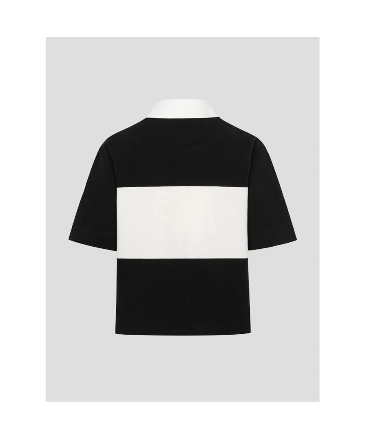 빈폴 레이디스(BEANPOLE LADIES) 럭비 스트라이프 반소매 폴로 티셔츠  블랙 (BF6742C115)